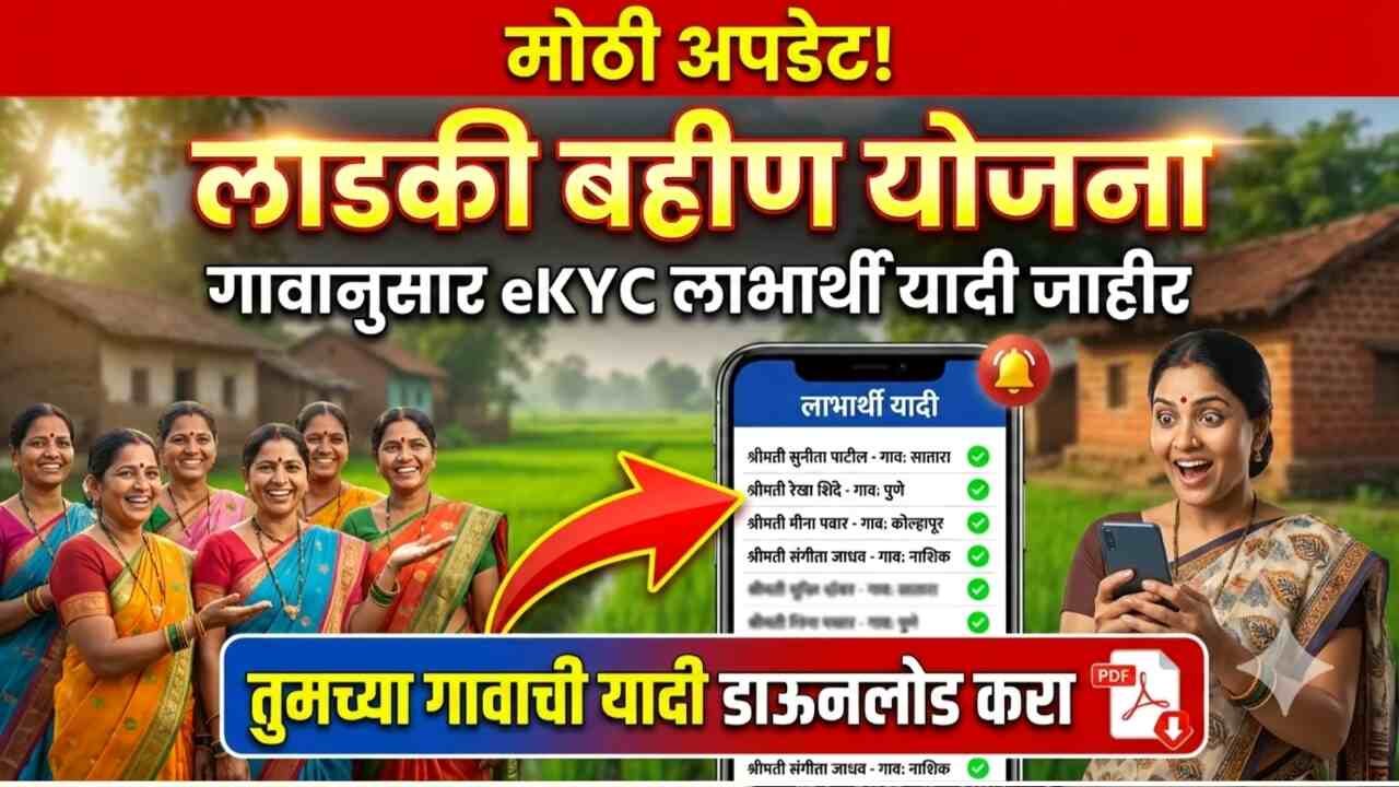लाडकी बहीण योजना: केवायसी केलेल्या पात्र महिलांची यादी जाहीर; तुमचं नाव पहा Ladki Bahin Yojana e-KYC 2026